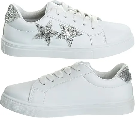 Kensie Girl Sneakers Lace Up Non Slip - Fashion Casual Low Top Shoes - (Little Kid - Big Kid)