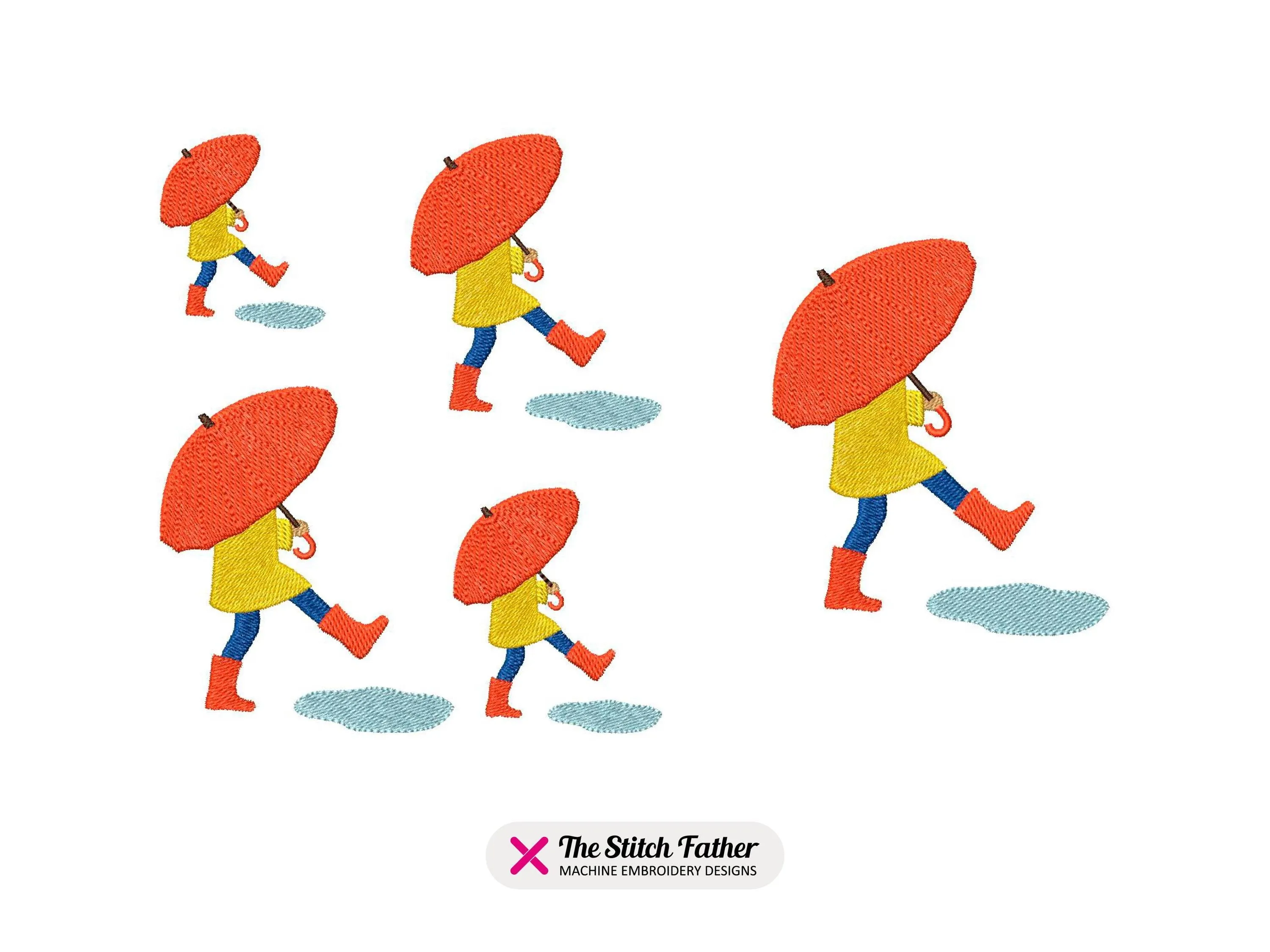 Kid Walking in the Rain