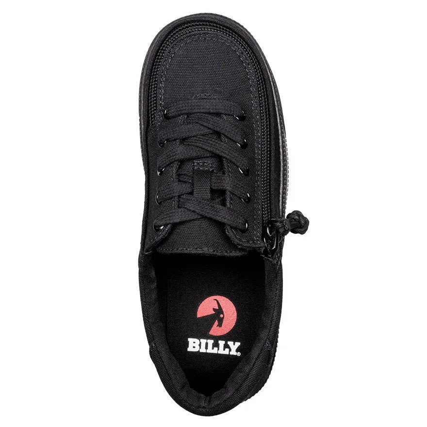 Kid's Black to the Floor Canvas BILLY Classic Lace Lows