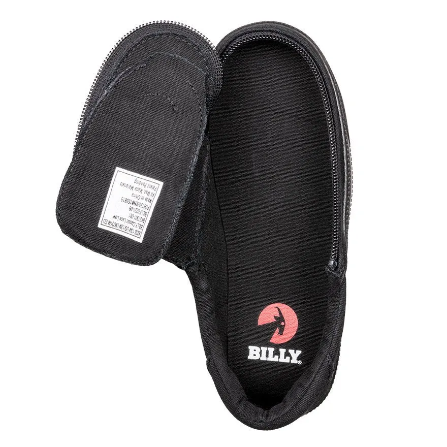 Kid's Black to the Floor Canvas BILLY Classic Lace Lows