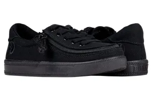Kid's Black to the Floor Canvas BILLY Classic Lace Lows