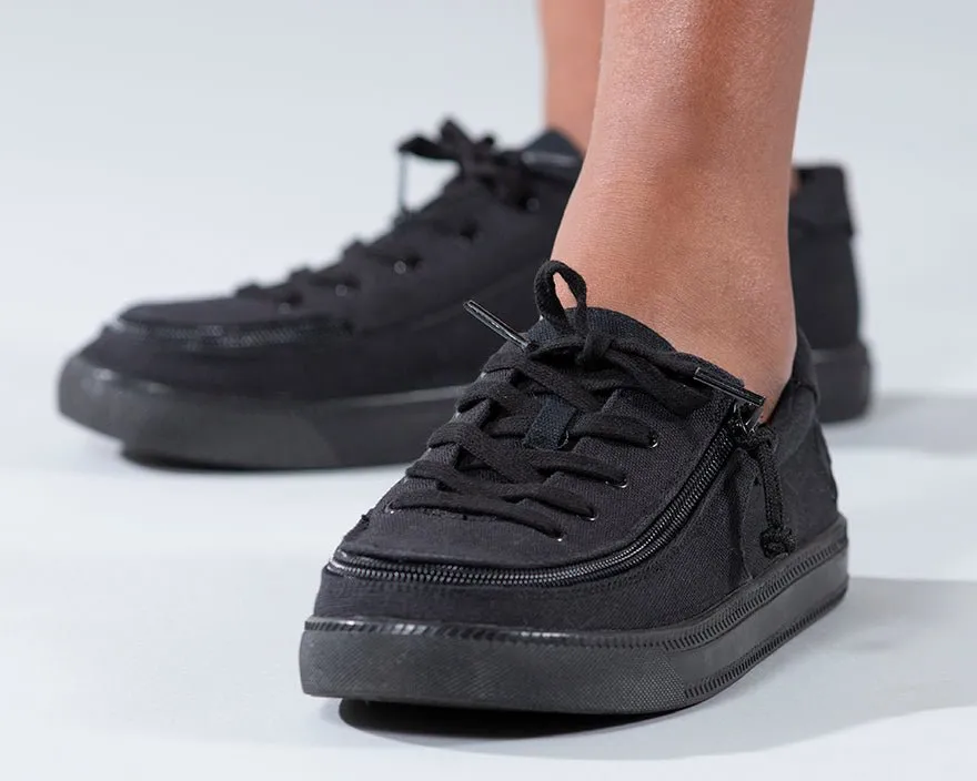 Kid's Black to the Floor Canvas BILLY Classic Lace Lows