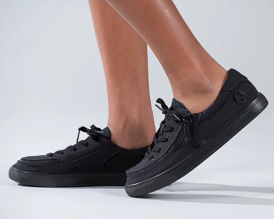 Kid's Black to the Floor Canvas BILLY Classic Lace Lows
