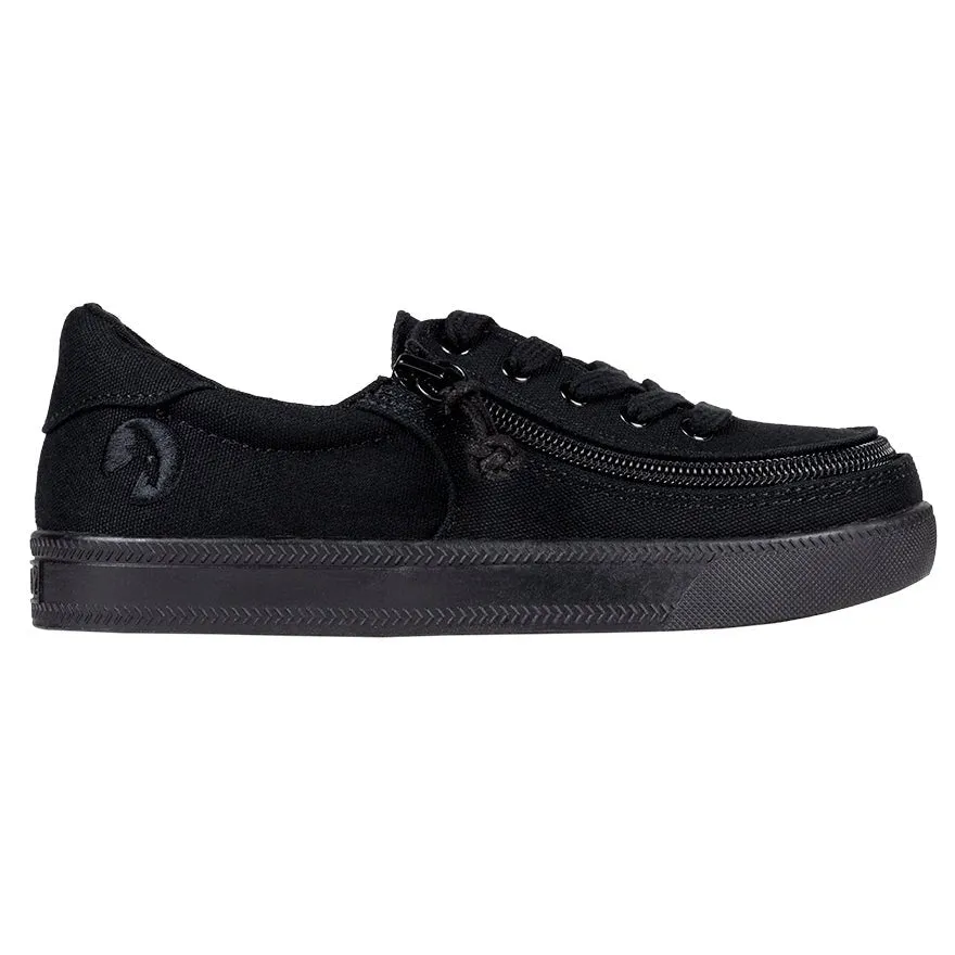 Kid's Black to the Floor Canvas BILLY Classic Lace Lows