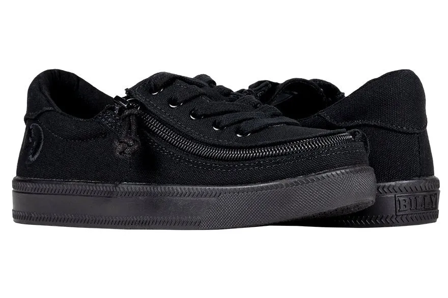 Kid's Black to the Floor Canvas BILLY Classic Lace Lows