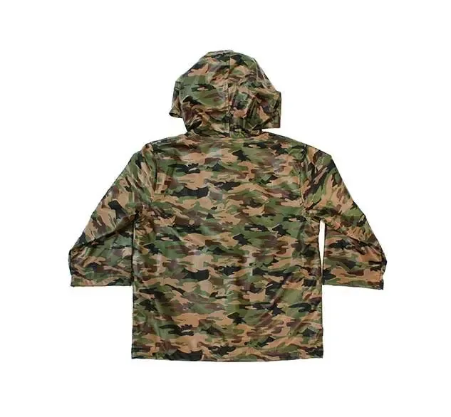 Kids’ Camo Rain Coat – Waterproof Jacket for Rainy Adventures