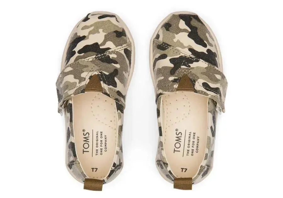 Kids’ TOMS Alpargata Desert Camo (Tiny) – Comfy Slip-On with Bold Style