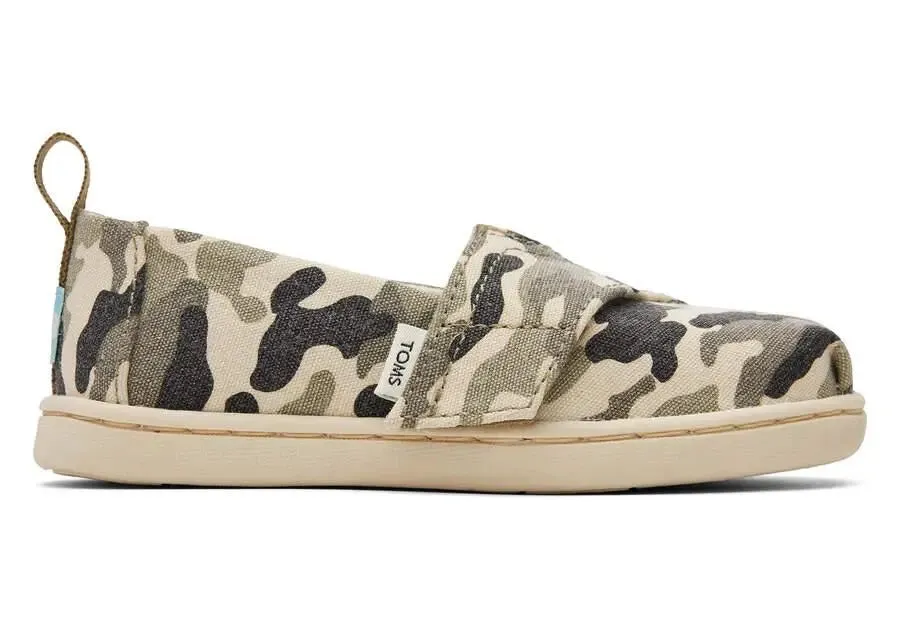 Kids’ TOMS Alpargata Desert Camo (Tiny) – Comfy Slip-On with Bold Style