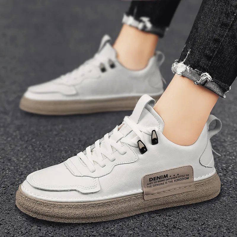 Leather Men's Versatile Sneakers