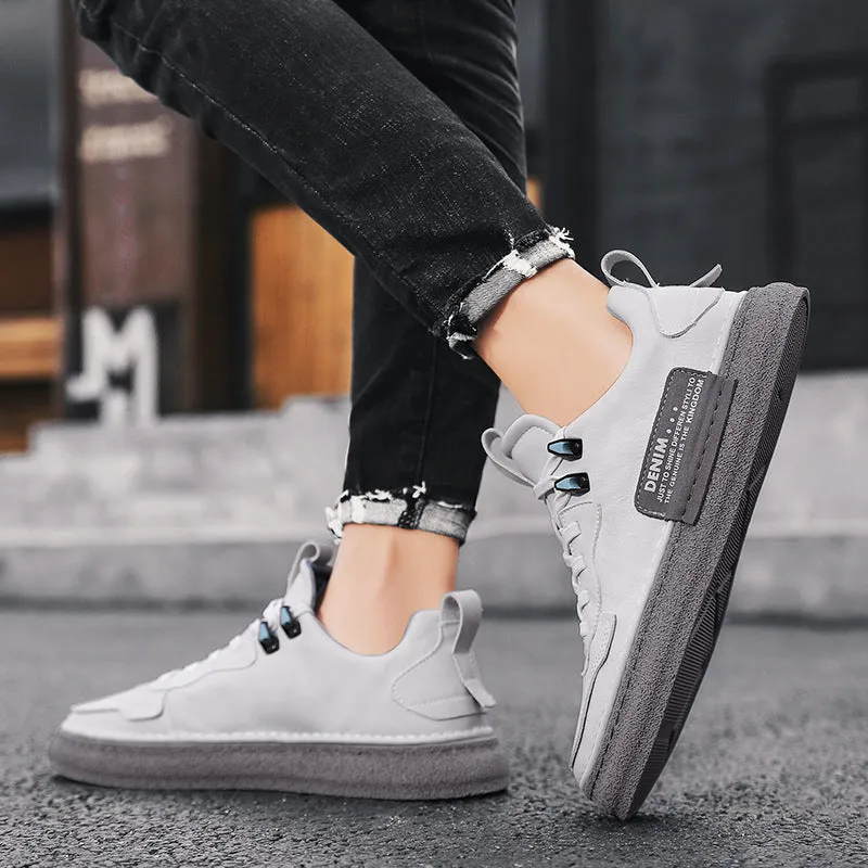Leather Men's Versatile Sneakers