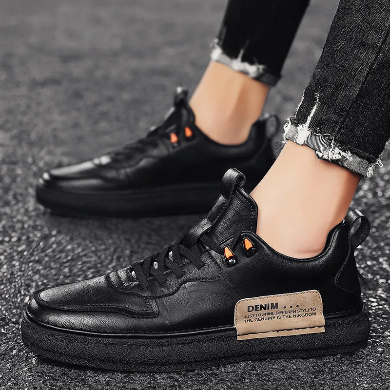 Leather Men's Versatile Sneakers