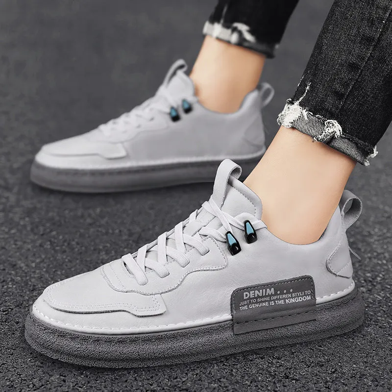 Leather Men's Versatile Sneakers
