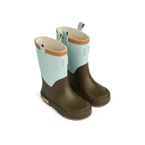 Liewood Children's rubber boots 'Sasha' Hunter Green Multi Mix