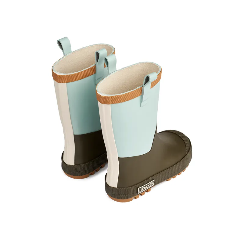 Liewood Children's rubber boots 'Sasha' Hunter Green Multi Mix
