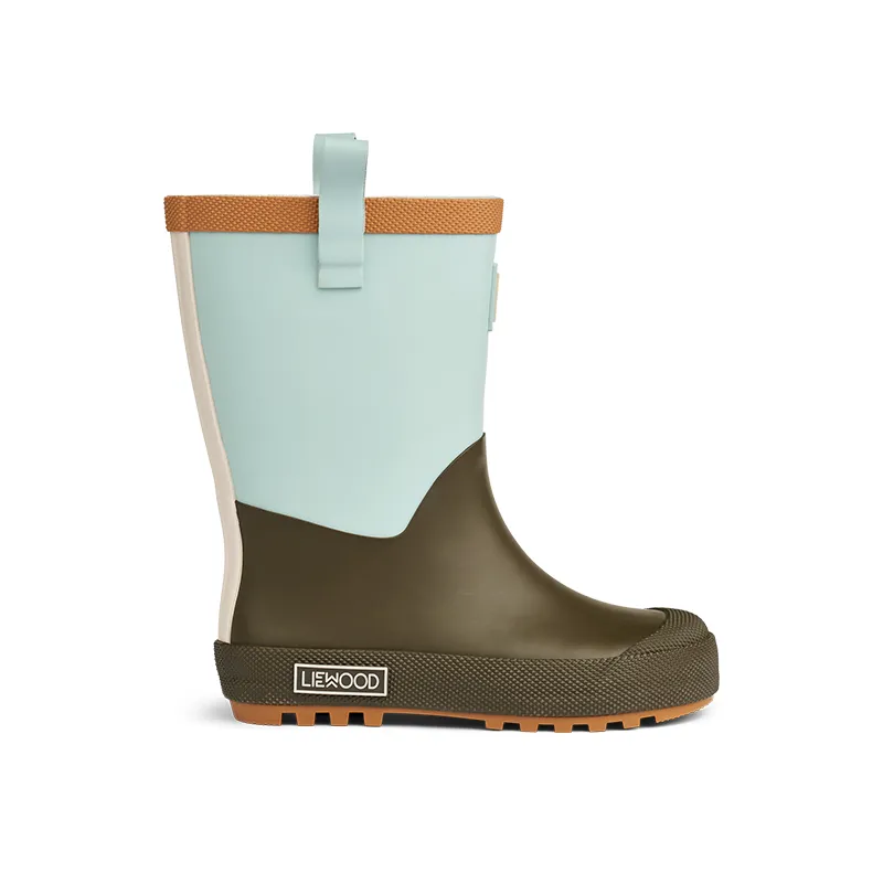Liewood Children's rubber boots 'Sasha' Hunter Green Multi Mix