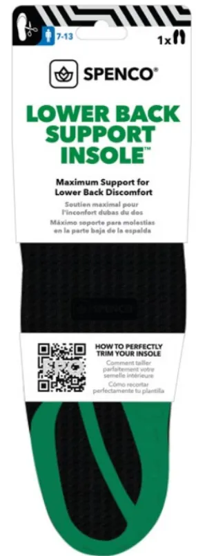 Lower Back Support Insole (Men's)