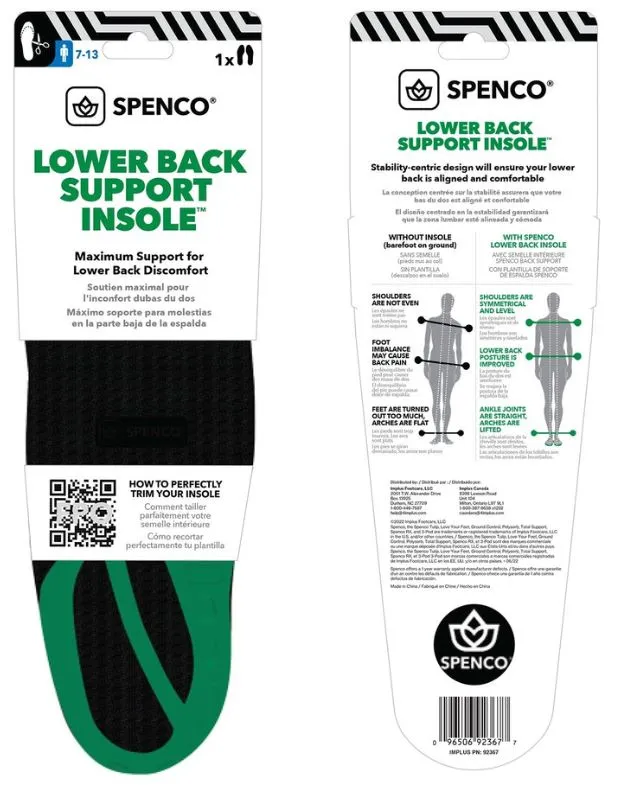 Lower Back Support Insole (Men's)