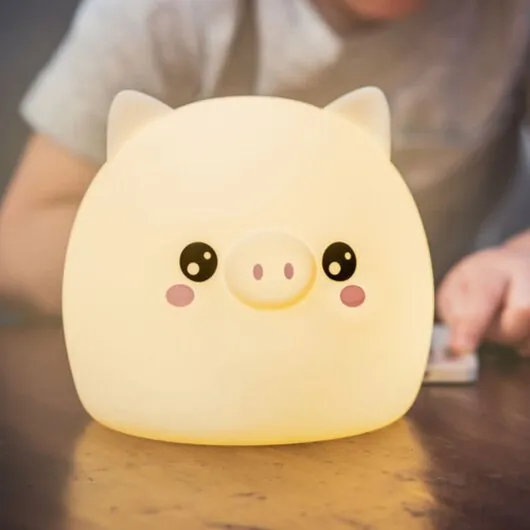 LumiPets Kawaii Touch Night Light - Pig