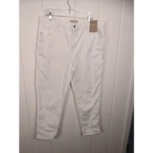 Madewell Women's White Stovepipe High Rise Stretch Ankle Jeans Size 33 NWT
