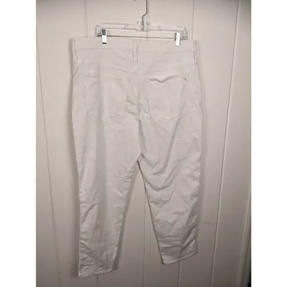 Madewell Women's White Stovepipe High Rise Stretch Ankle Jeans Size 33 NWT