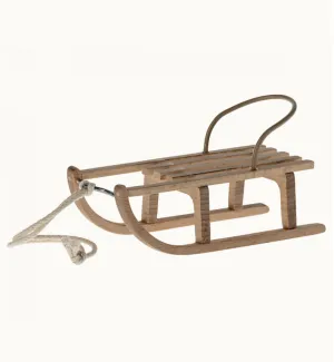 Maileg - Sled, Mouse - Wood