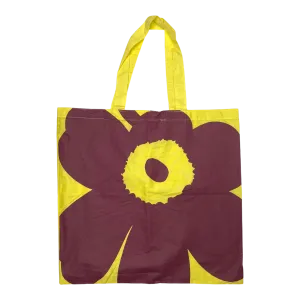 Marimekko canvas logo bag, yellow | onesize