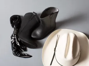 Midnight Black Toddler All Weather Rubber Cowboy Boots