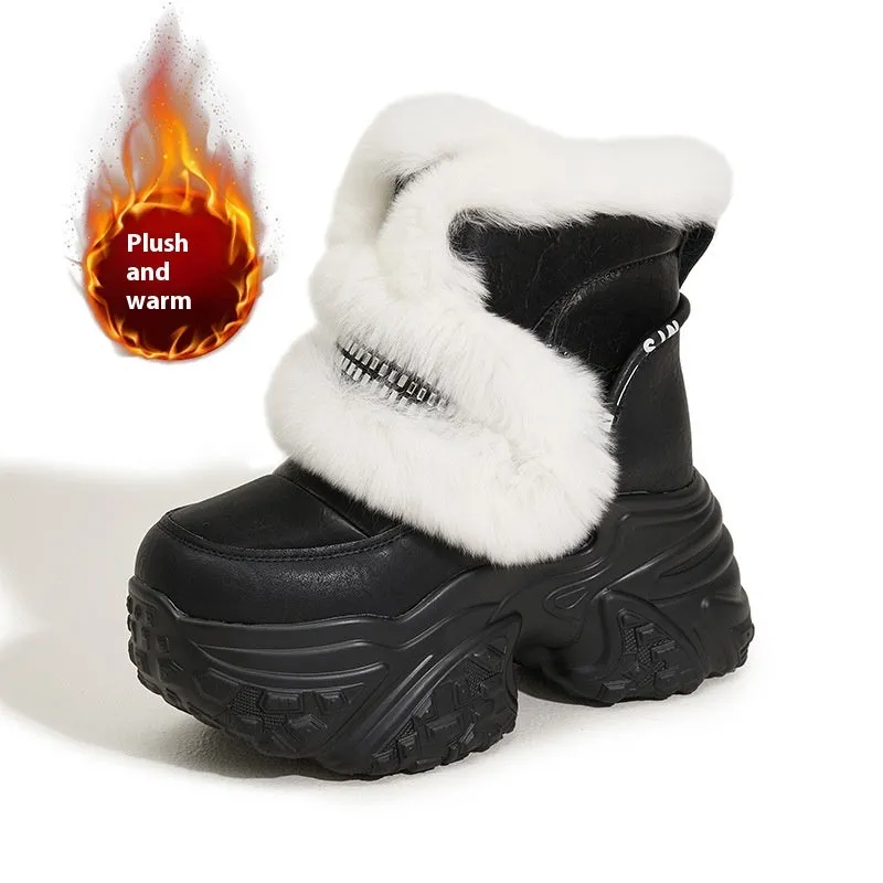 Muffin Velvet Snow Boots