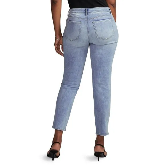 NWT Womens Size 4 4x29 Curves 360 by NYDJ Side Slit Slim Straight Ankle Jeans