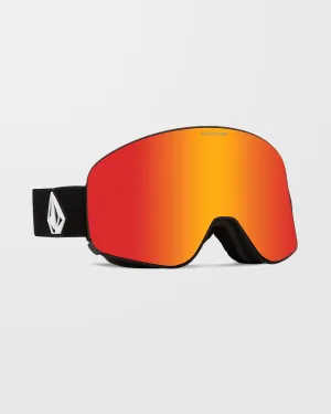 Odyssey Matte Black Goggle ( Bonus Lens - Yellow) - Red Chrome