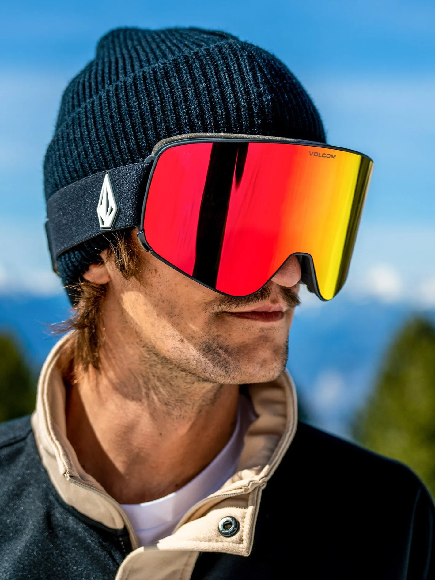 Odyssey Matte Black Goggle ( Bonus Lens - Yellow) - Red Chrome