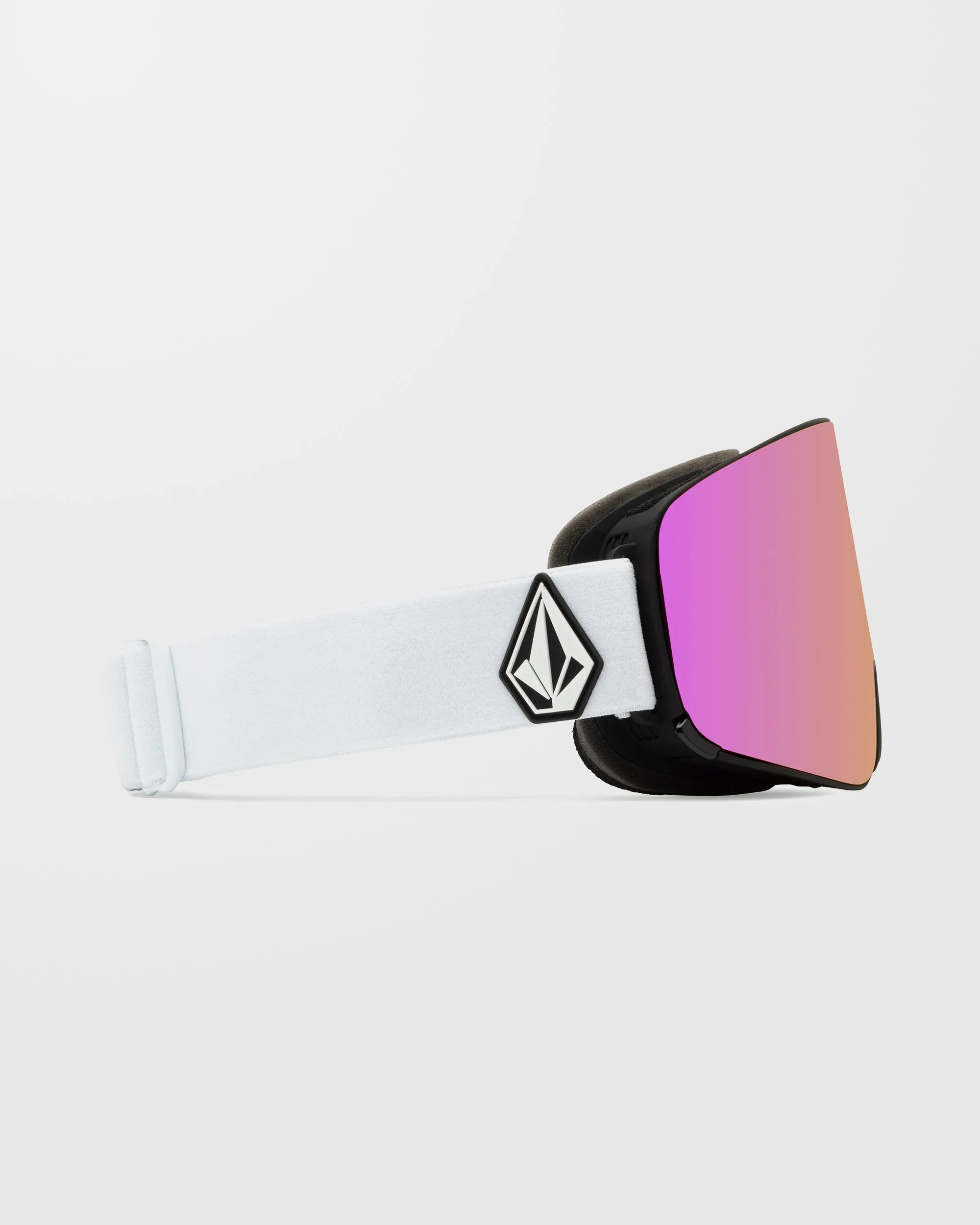 Odyssey Matte White Goggle ( Bonus Lens - Yellow) - Pink Chrome