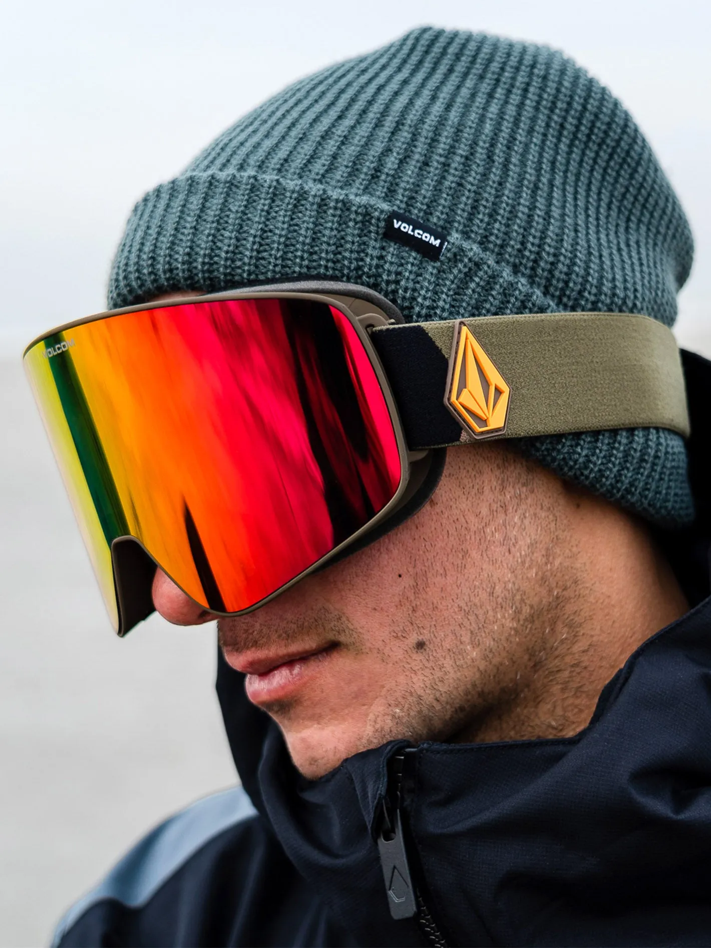Odyssey Military/Gold Goggle (  Bonus Lens - Yellow) - RED CHROME