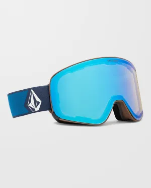 Odyssey Navy Cobalt Goggle ( Bonus Lens - Dark Grey) - Ice Chrome