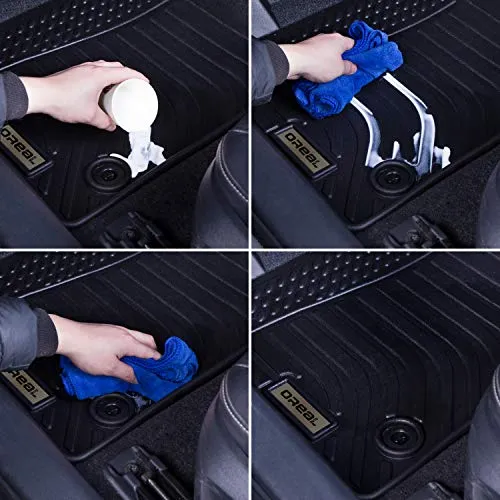 orealtrend Black Floor Mats Liners Replacement for Mercedes Benz W213 E Class 2017 2018 2019 2020 2021 Heavy Duty All Weather Guard Front Rear Car Carpet-Custom Fit-Tough/Durable/Odorless