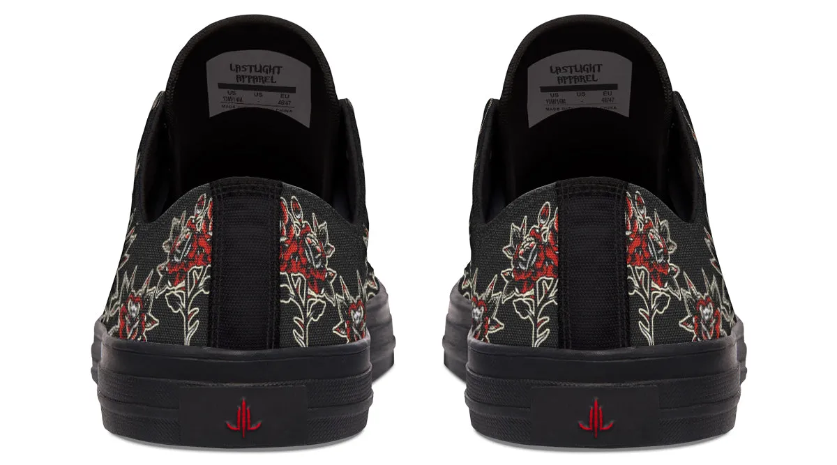 Pattern Rose Low Tops