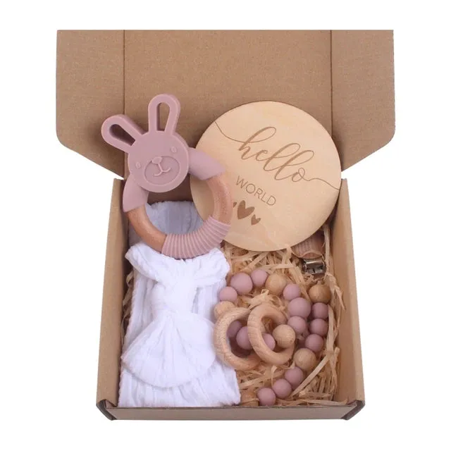 Personalized Gift, Pacifier Clips Personalized Name Handmade Beech Holder Chain Silicone Crown Pacifier Chains Baby Teether Teething Chain Gift