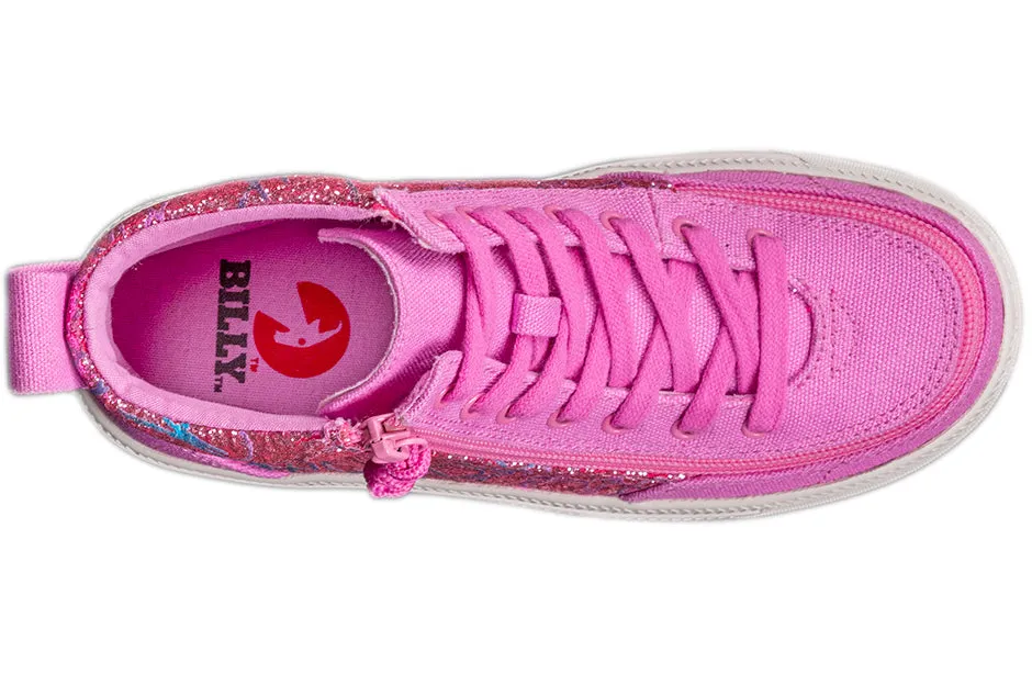 Pink Printed Canvas BILLY Classic Lace Highs