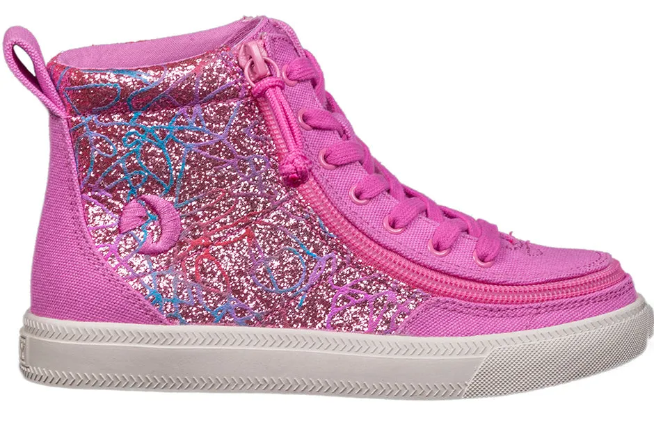 Pink Printed Canvas BILLY Classic Lace Highs