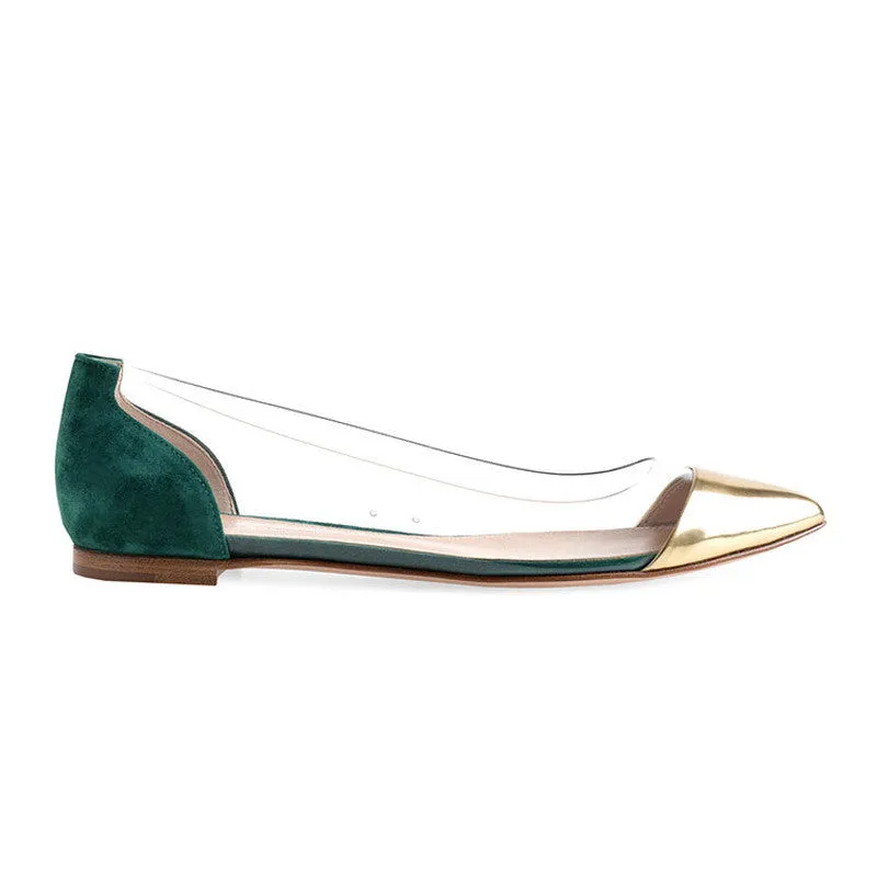 Pointed Personality Transparent Pointed Shallow Mouth Flat Shoes
