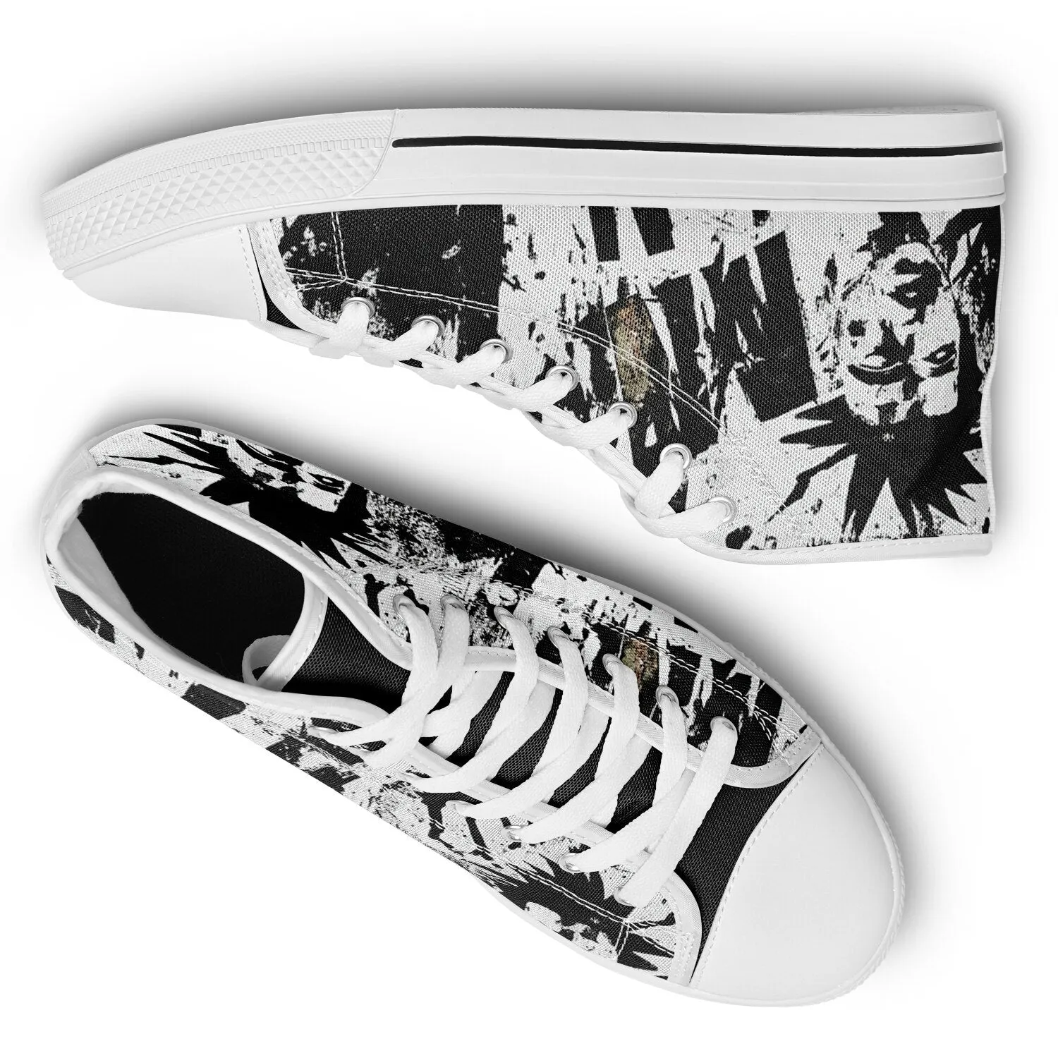 Post-Punk Gen X Aesthetic - Urban Peak High Top Shoes (white details)
