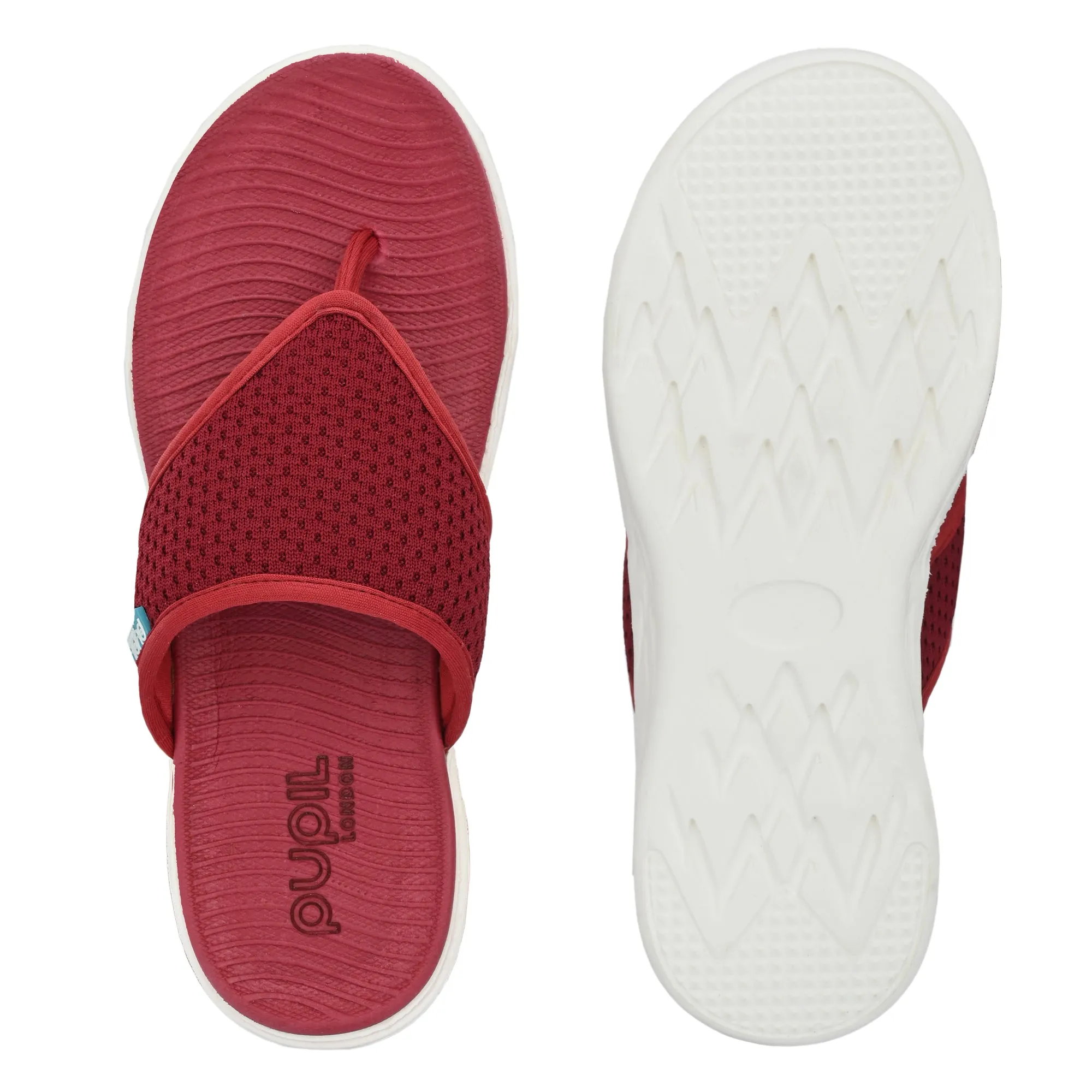Pupil London Women's KENT-101, Flip-Flop, Maroon
