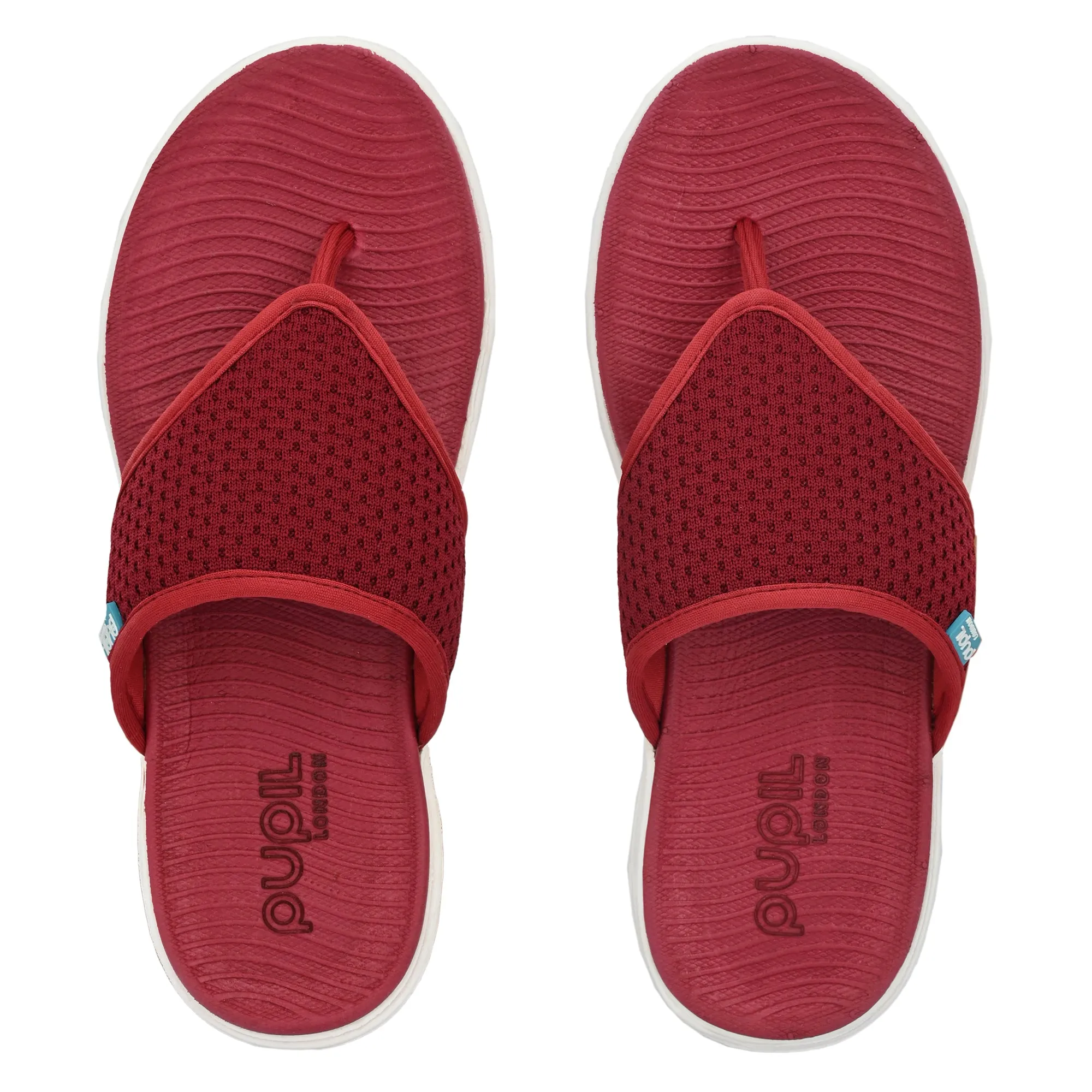 Pupil London Women's KENT-101, Flip-Flop, Maroon