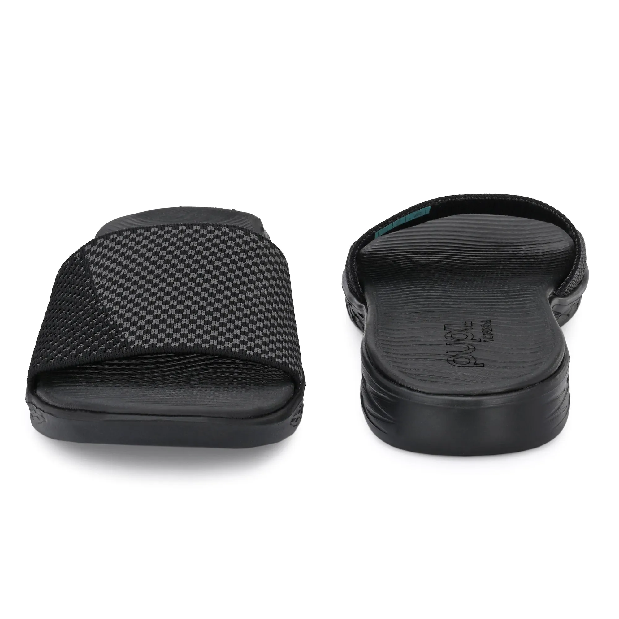 Pupil London Women's KENT-104, Flip-Flop, Black & Grey