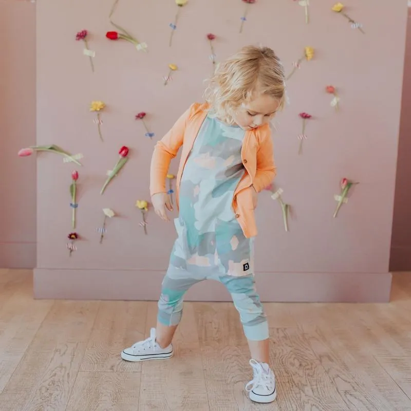 RAGS Tank Capri Hip Pocket Romper - Painterly Swatches Easter