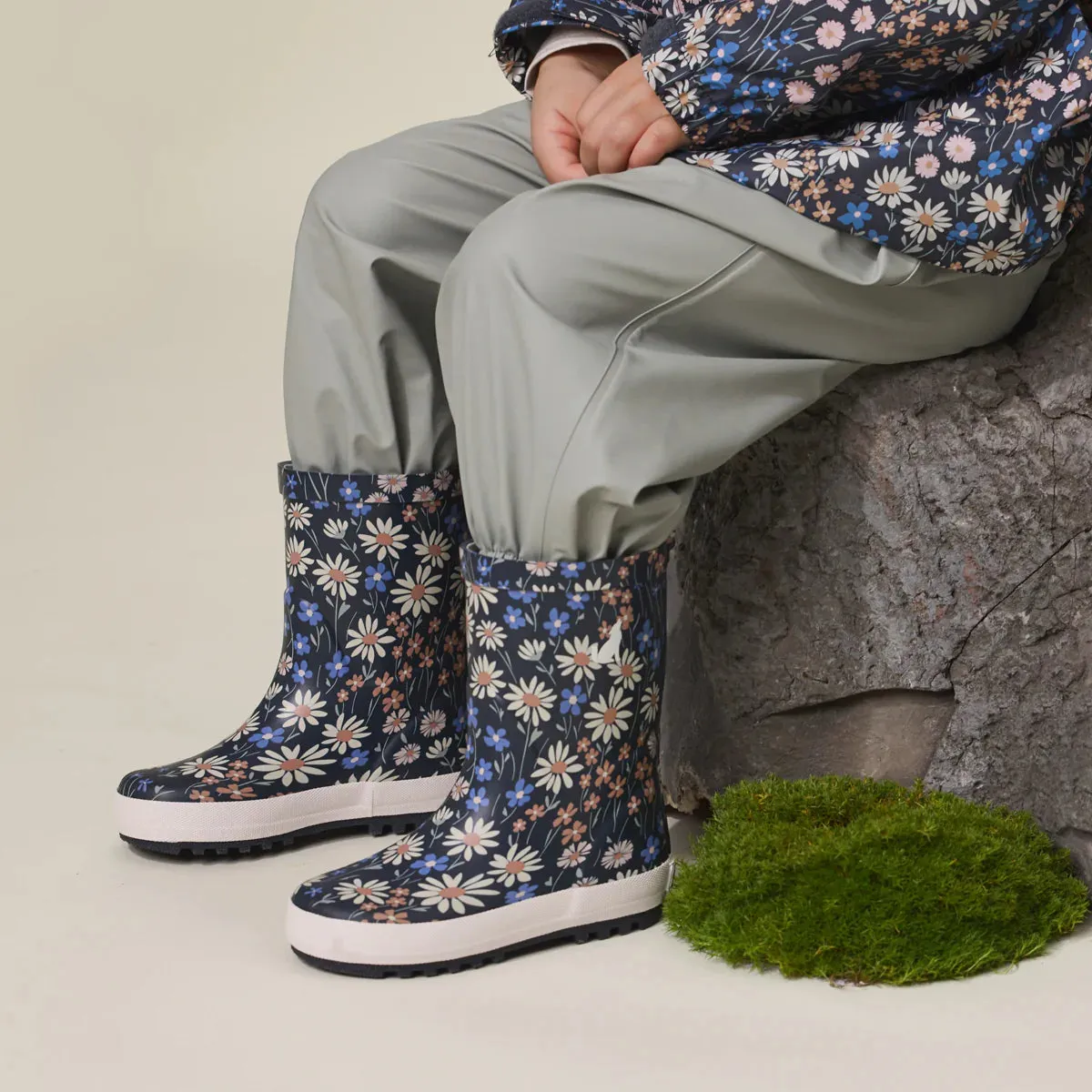 Rain Boots Winter Floral