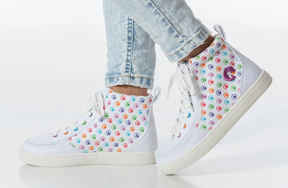 Rainbow Polka BILLY Classic Lace High Tops