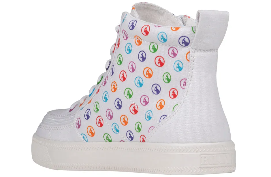 Rainbow Polka BILLY Classic Lace High Tops