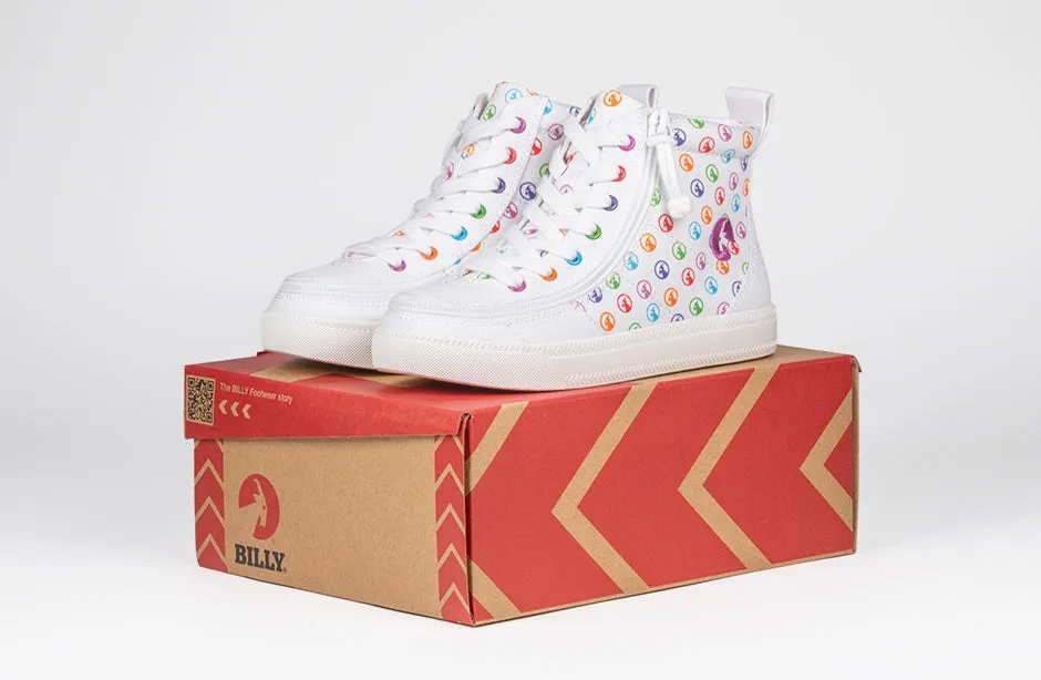 Rainbow Polka BILLY Classic Lace High Tops