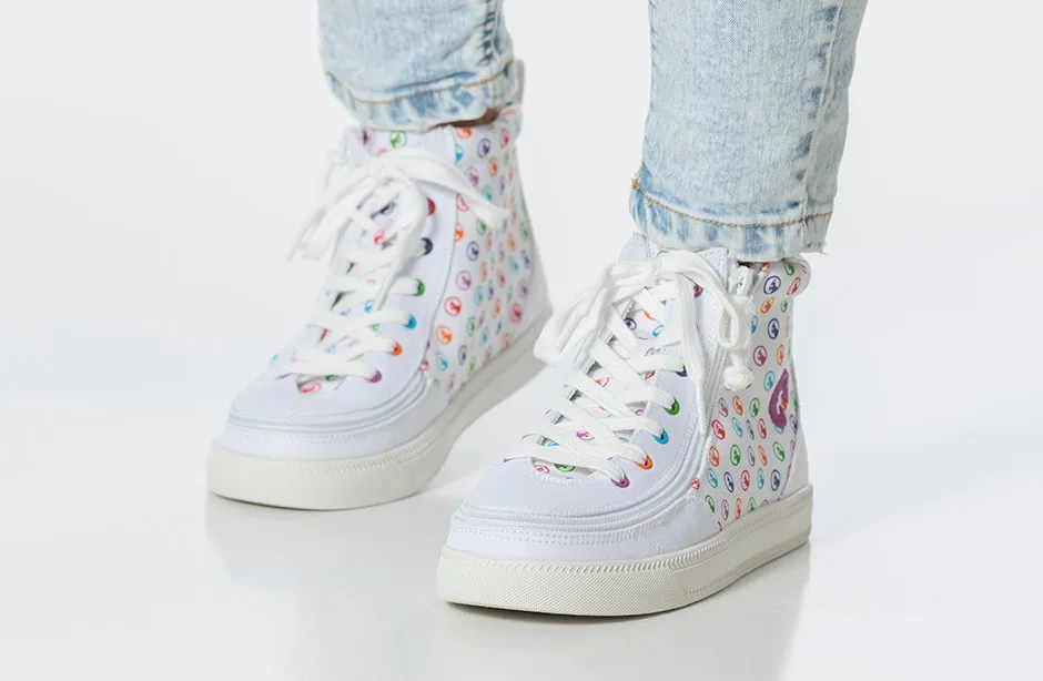 Rainbow Polka BILLY Classic Lace High Tops